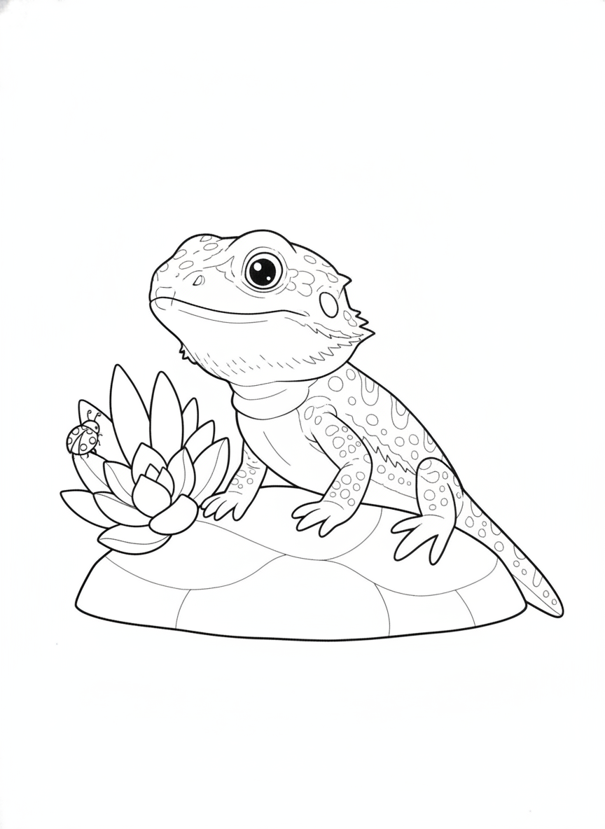 Cute Bearded Dragon & Ladybug Fun for Kids!