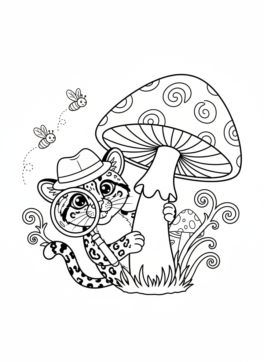 Detective Ocelot in Magical Forest