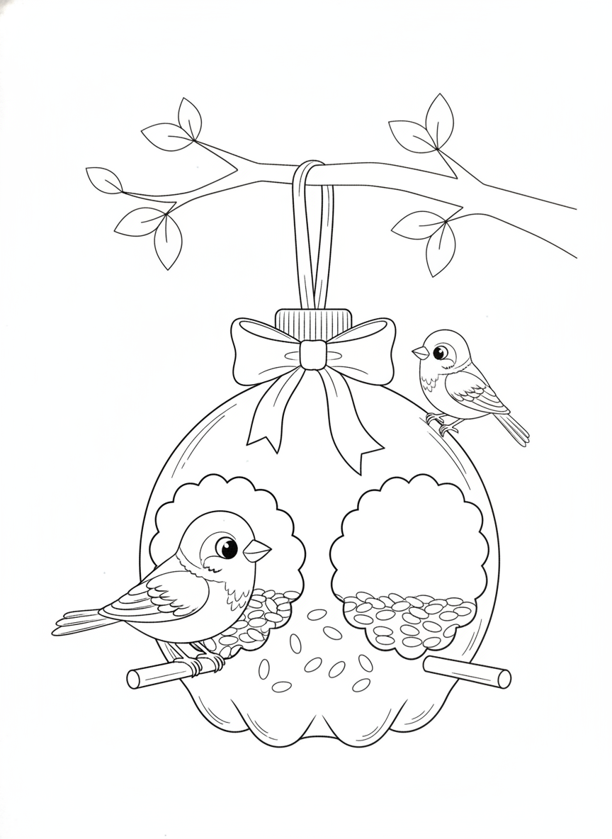 DIY Recycled Bird Feeder: Fun Coloring Page for Kids