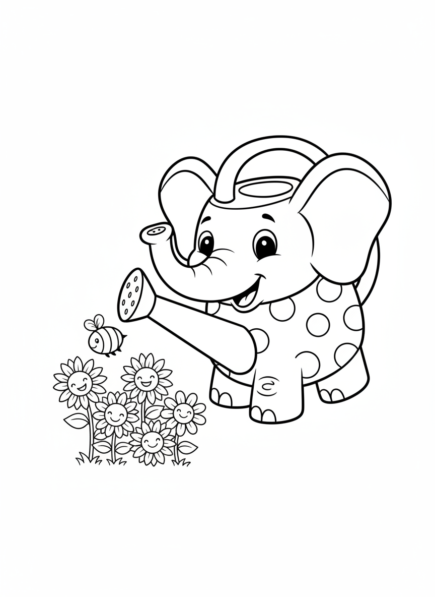 Elephant Watering Can Fun