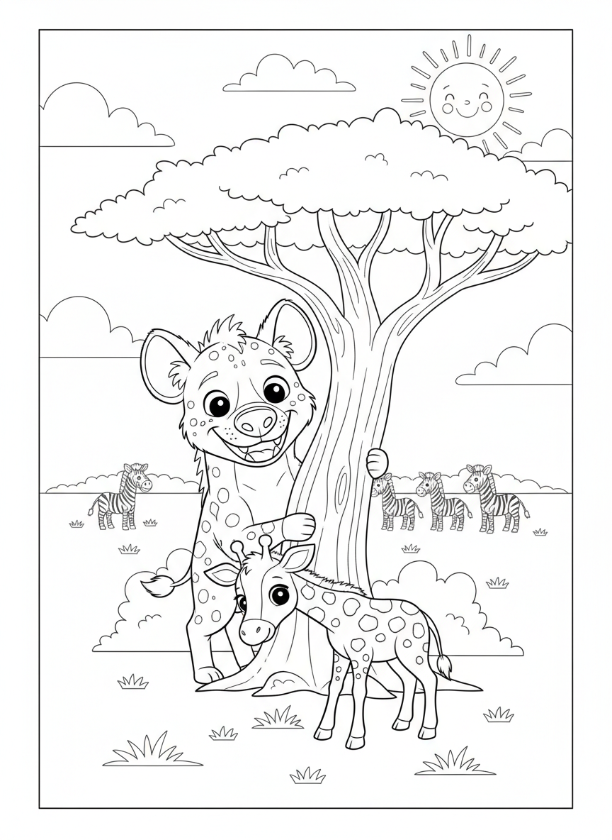 Hyena & Giraffe Safari Fun