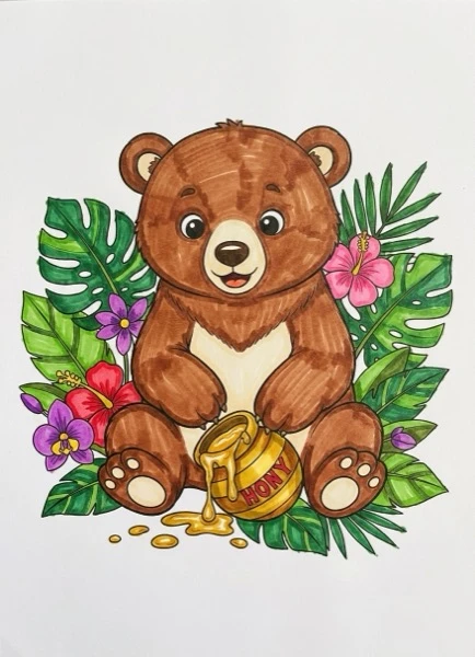 Marker-style coloring