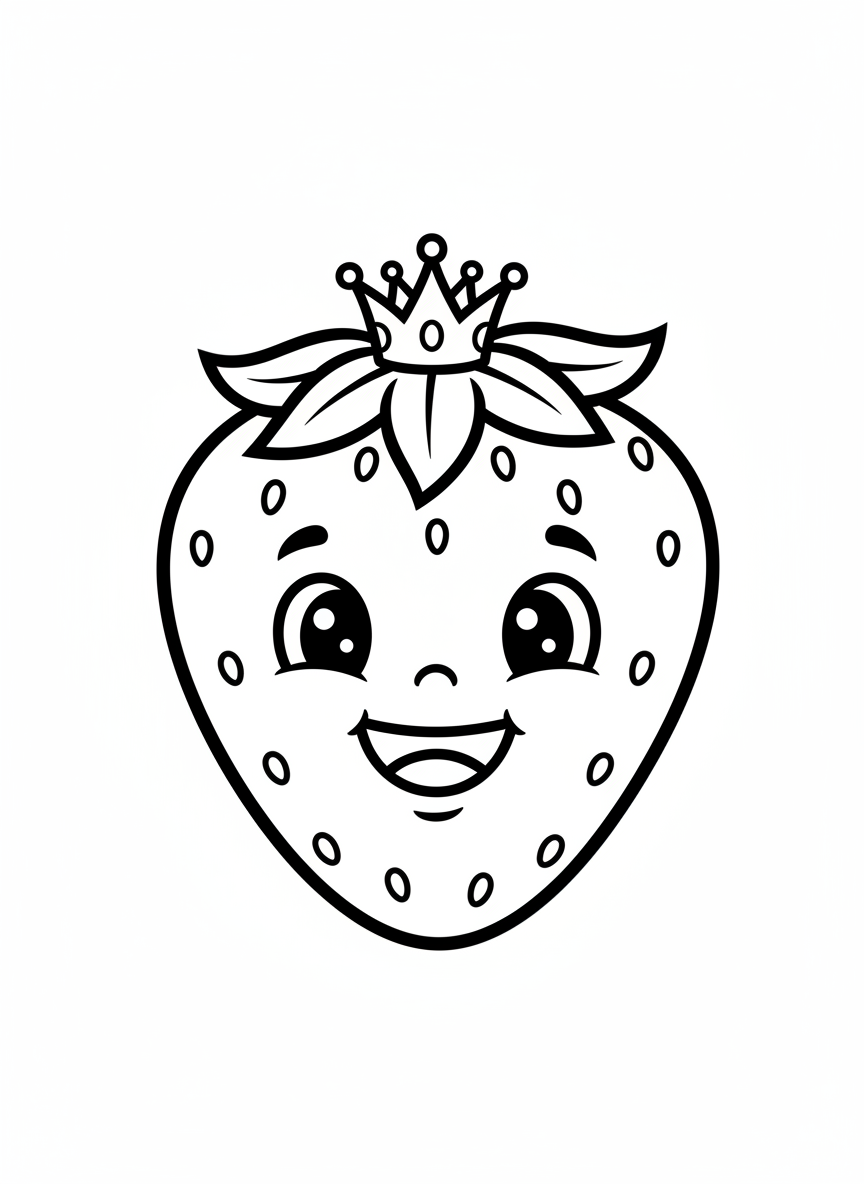 歡樂草莓國王著色頁