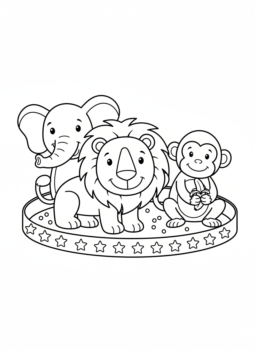 Fun Animal Cracker Coloring Page for Kids