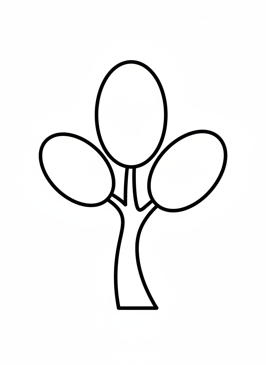 Friendly Autumn Tree Coloring Page for Kids