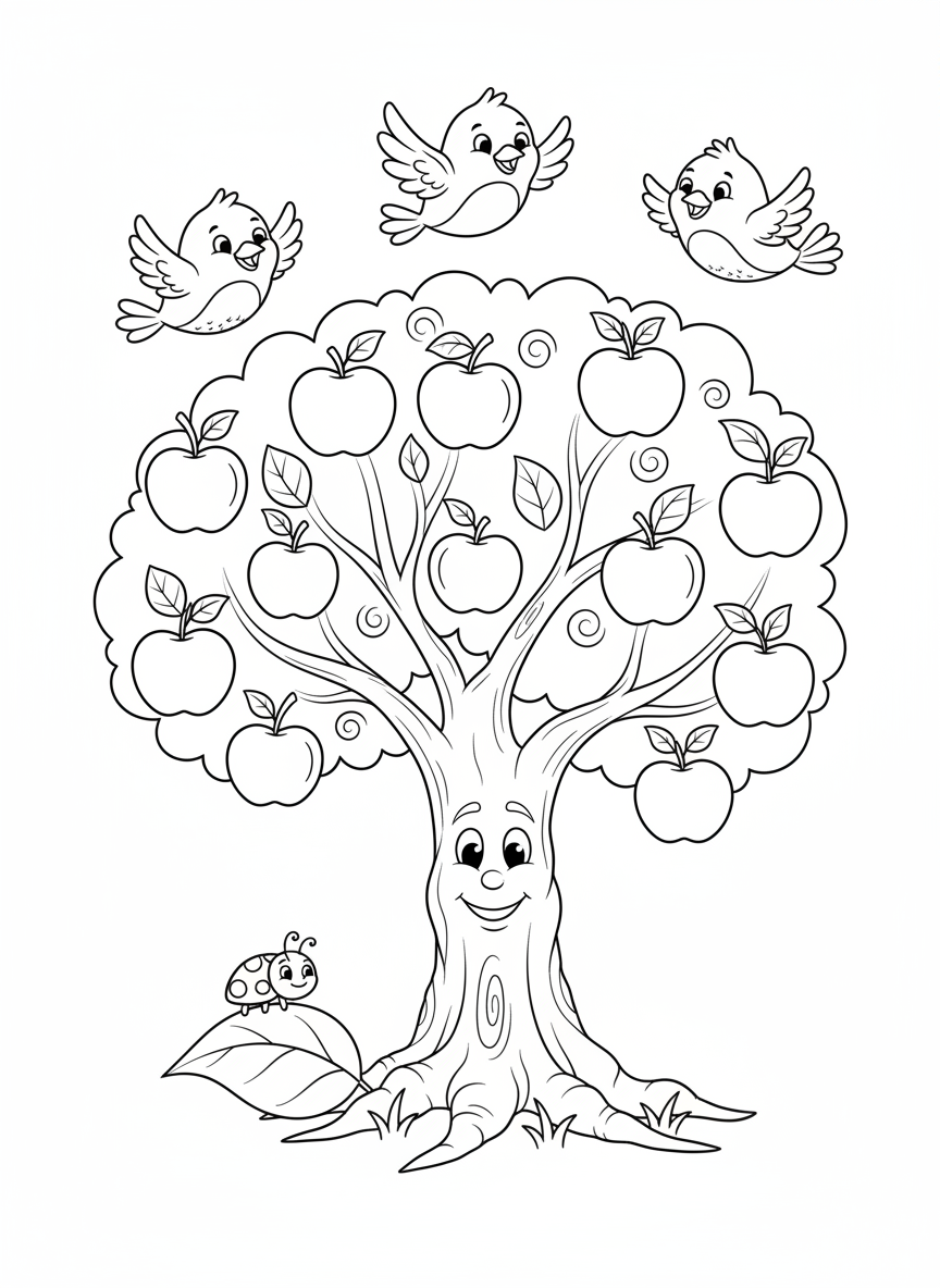 Whimsical Apple Tree Fun