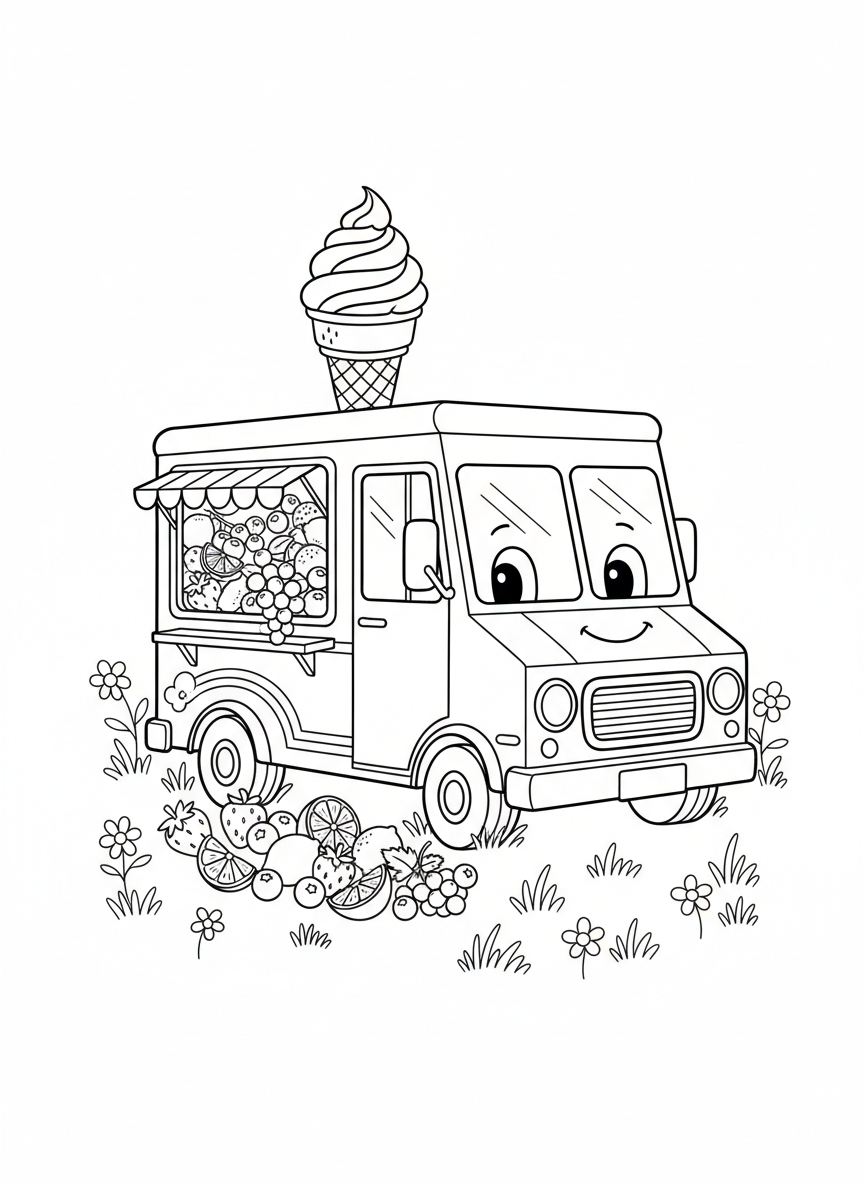 Rainbow Ice Cream Truck Fun